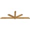 Ekena Millwork Kennewick Rough Sawn Timber Gable Bracket, Western Red Cedar, 84"W x 28"H x 2"D x 4"F, 8/12 Pitch GBW084X28X0204KEN00RWR - alternate 3